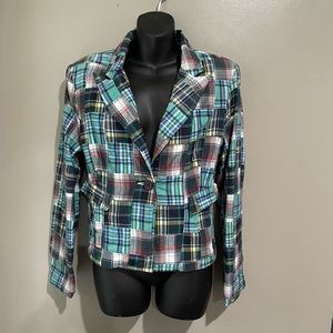 Larry Levine Madras Jacket